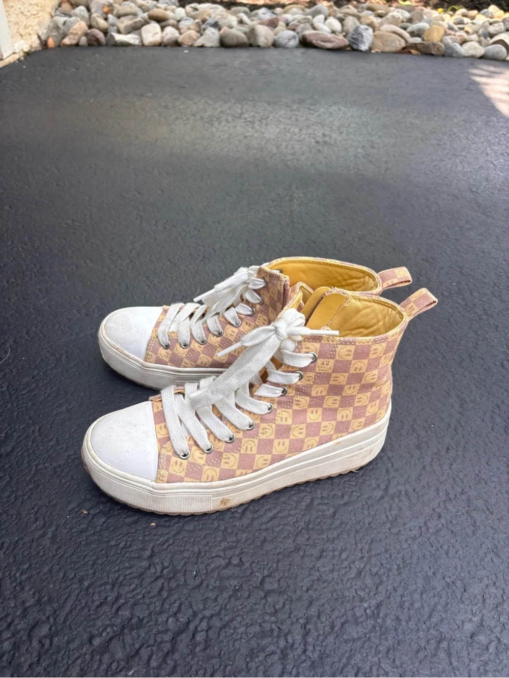 Smiley High Top Sneakers